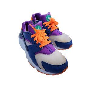 Nike Air Huarache Retro Run 654275-111 Sneakers Shoes White Blue Cone Purple 7Y